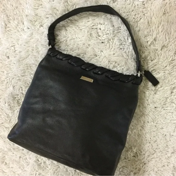 Cole Han Black Leather Shoulder tote/bag - Picture 4 of 11